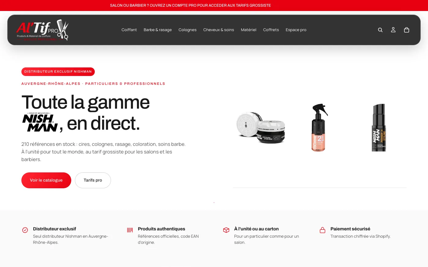 AL’TIF PRO — Shopify · Grossiste coiffure